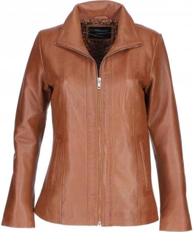 Ashwood Women’s Real Leather Jacket – Regular Fit Biker Style with Zip Fastening – Classic Leather Jacket