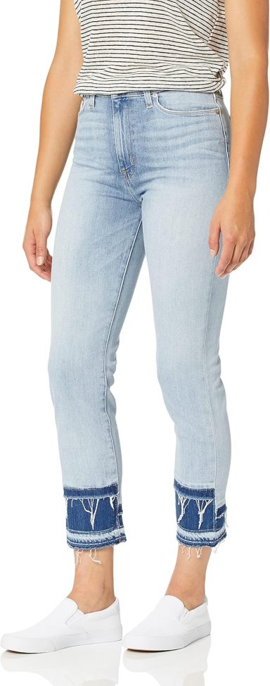 HUDSON Women's Zoeey High Rise Straight Crop 5 Pocket Jean