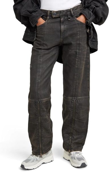 G-STAR Women's Judee Biker Low Waist Loose Jeans