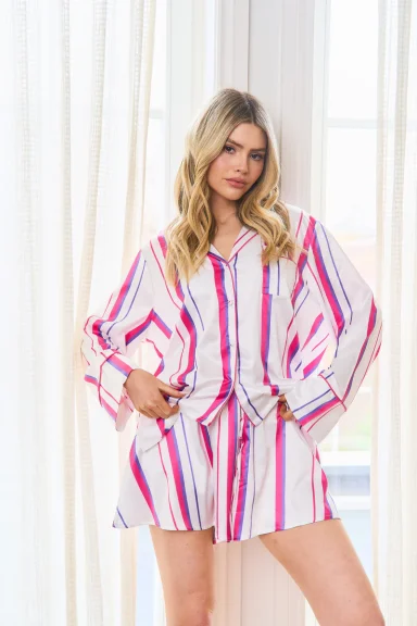 STRIPE SHORTY SET