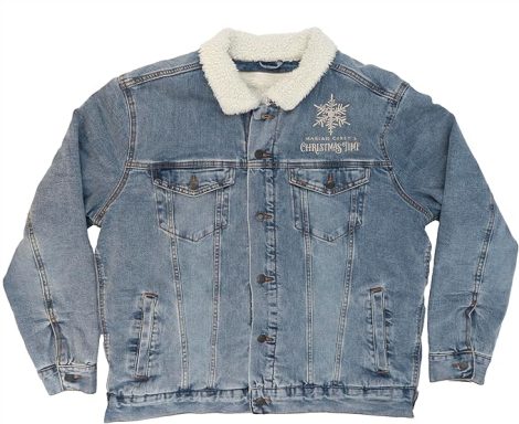 Mariah Carey Women's Christmas Time Tour Merch Official Light Denim Sherpa Jacket