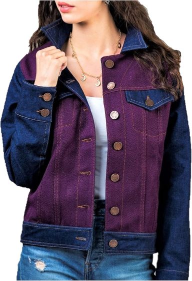 Alpaca Denim Jacket Purple